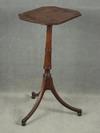 Appraisal: CANDLE STAND - Mahogany Federal period candle stand with inlaid