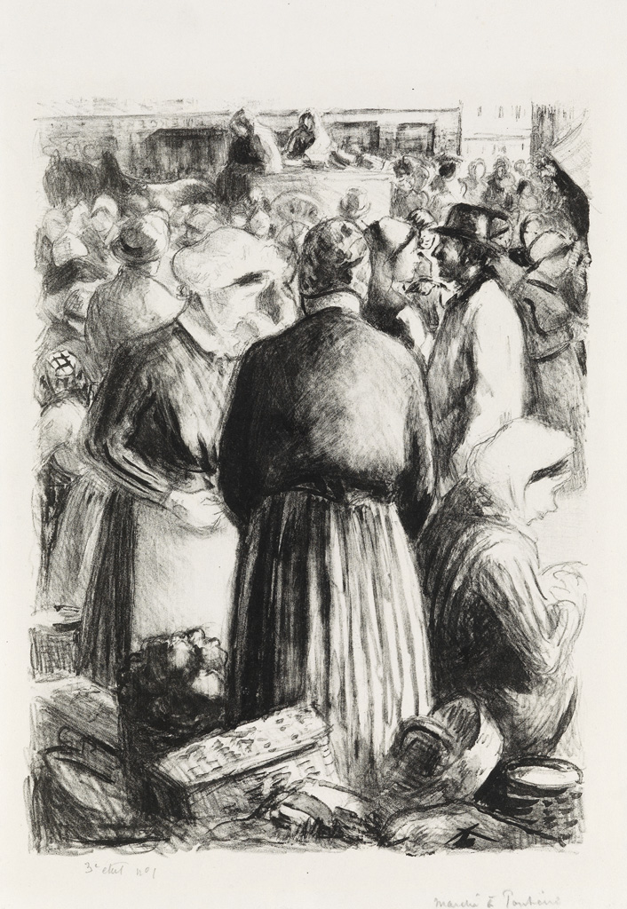 Appraisal: CAMILLE PISSARRO March Pontoise Lithograph printed in black on cream