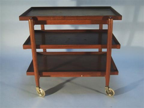 Appraisal: MODERN DANISH TEA CART Mid th century with upper tray