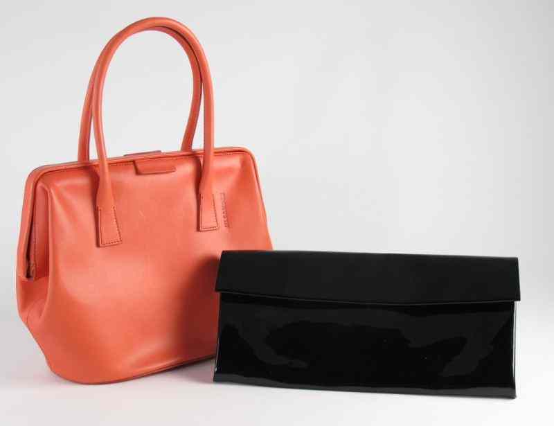 Appraisal: Two Leather Bags Jil Sanderincluding a simple black patent leather