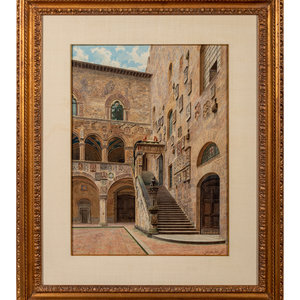 Appraisal: Giulia Cecchi Italian th Century Courtyard of the Palazzo del