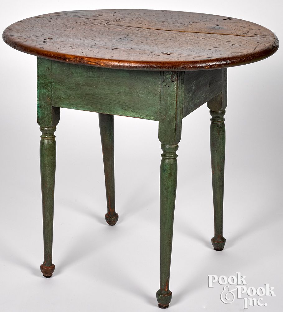 Appraisal: New England painted maple and pine tavern table New England