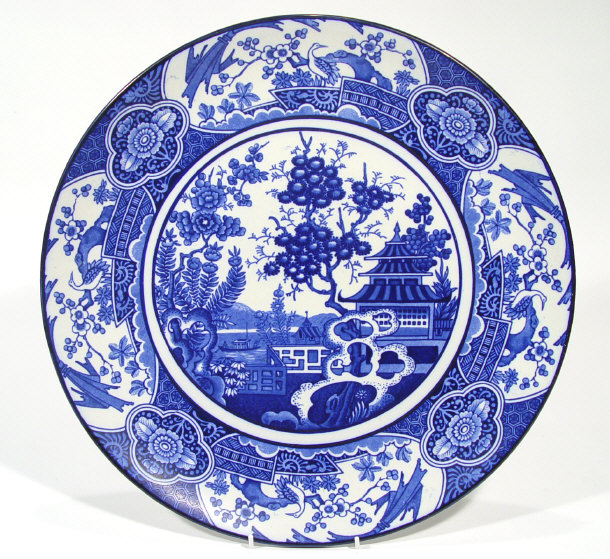 Appraisal: Woods Frederick Rhead designed charger painted in blues with shan