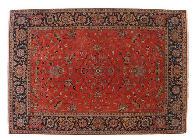 Appraisal: Hand-tied wool rug India late th c approx ' l