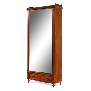 Appraisal: A Miroir Brot Mahogany and Brass Vanity Cabinet Paris Circa