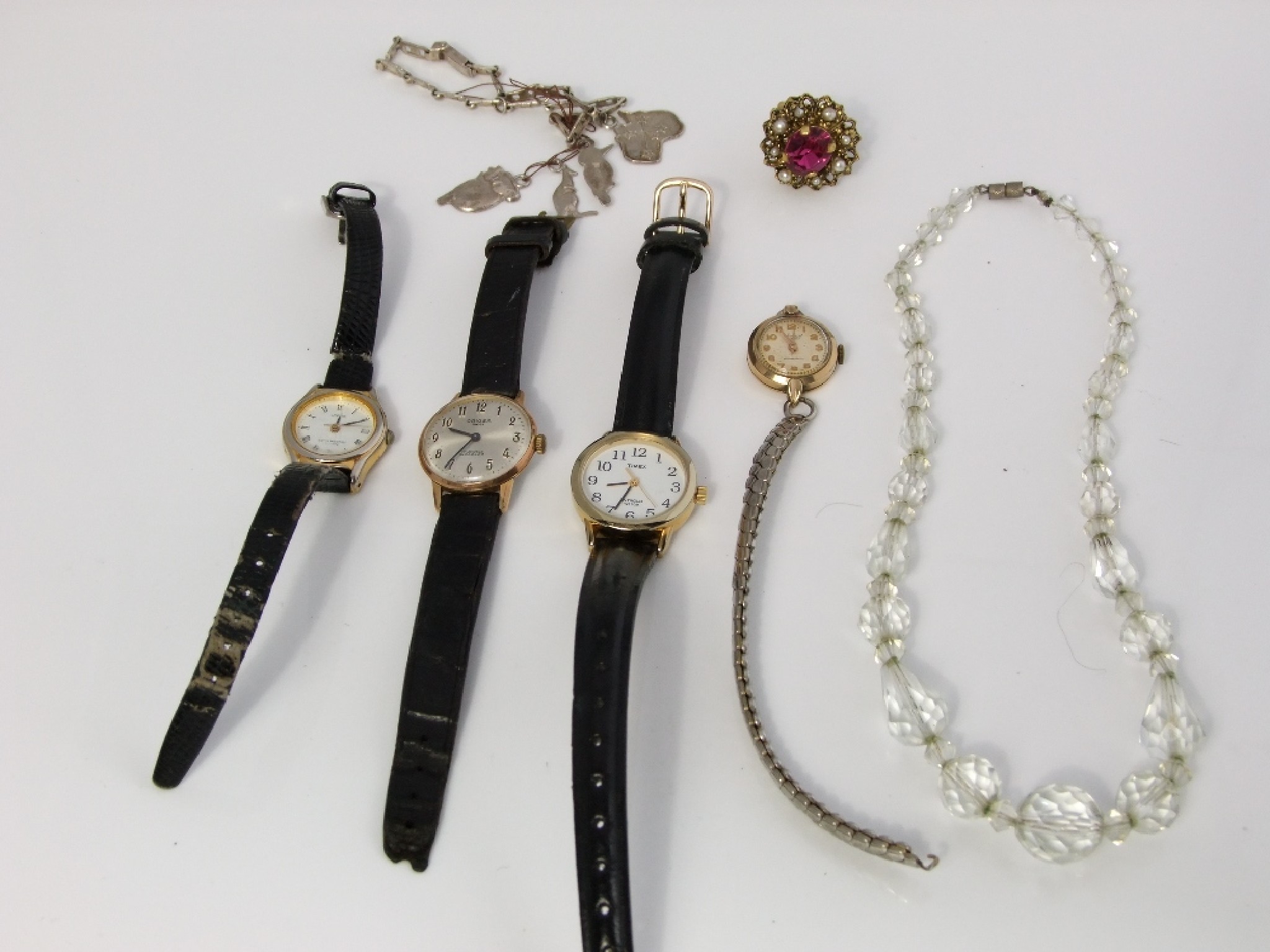 Appraisal: Four sundry watches costume jewellery etc