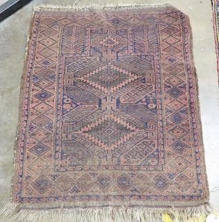 Appraisal: Afghan Belouch rug ' x ' Afghan Belouch rug '