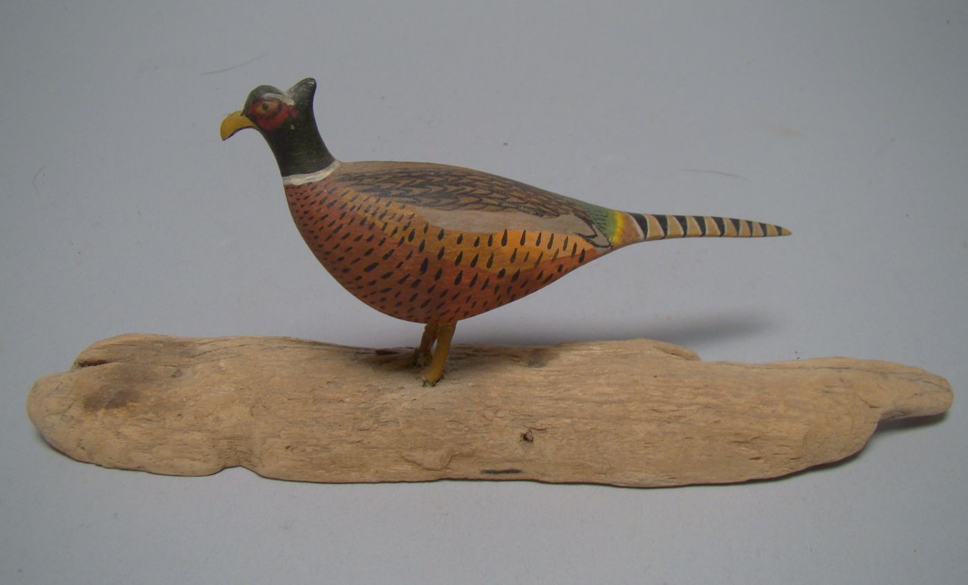 Appraisal: MINIATURE PHEASANT Signature illegible Possibly by Harold Gibbs