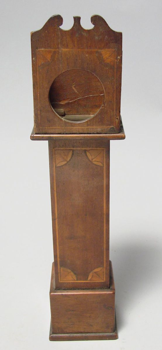 Appraisal: WOODEN TALL-CASE CLOCK-FORM WATCH HOLDER th CenturyIn mahogany and other