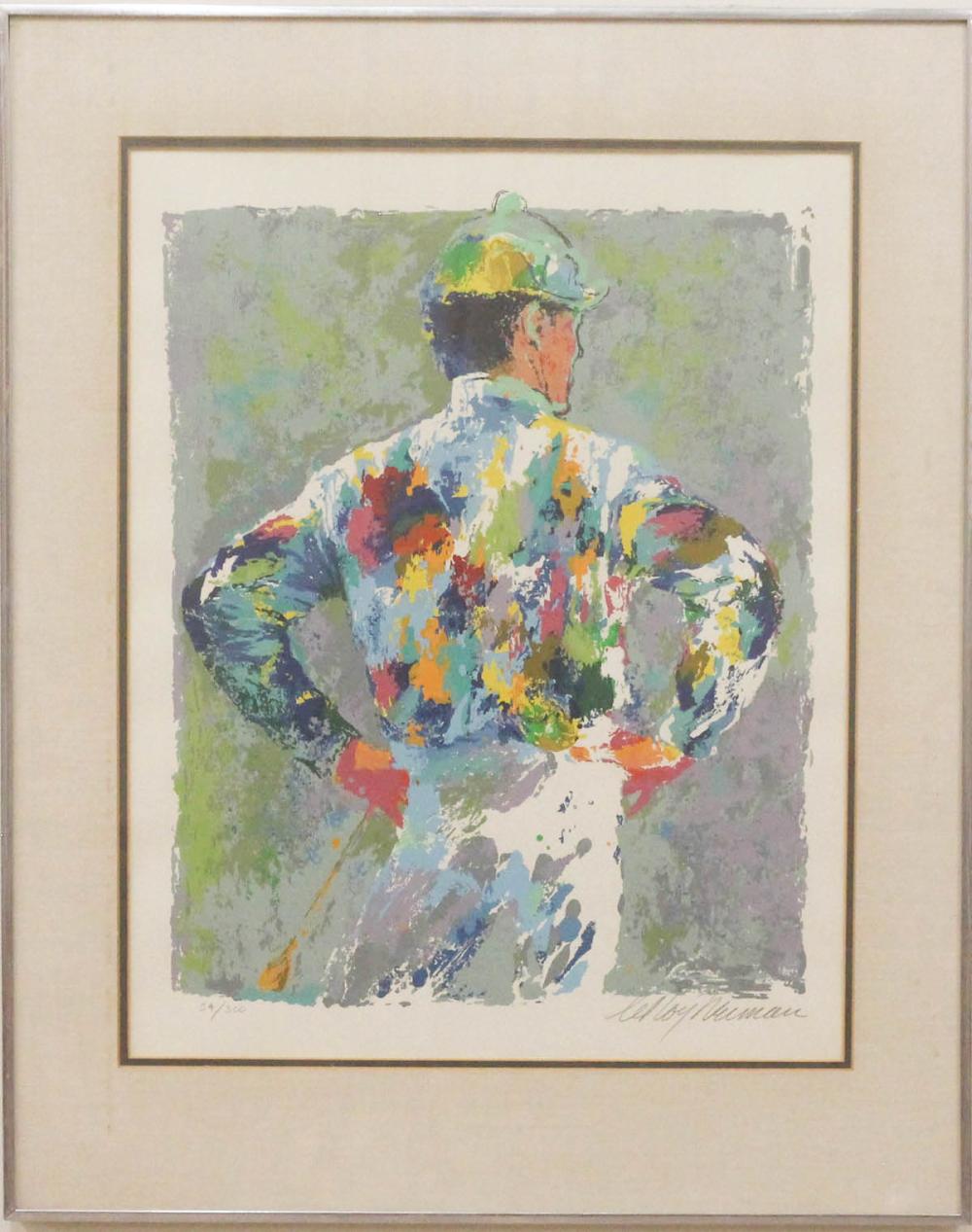 Appraisal: LEROY NEIMAN New York born serigraph The Jockey Pencil signed