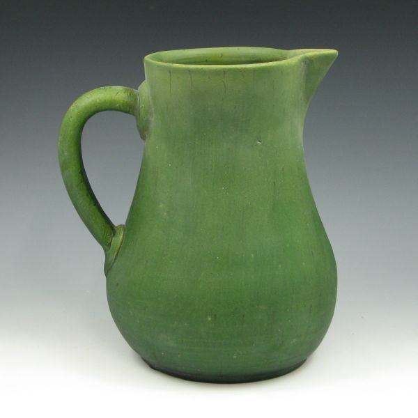 Appraisal: Cambridge matte green Arts Crafts pitcher Marked with an impressed