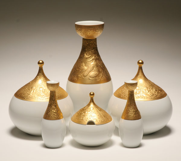 Appraisal: Six Rosenthal studio line china serving pieces Magic Flute by