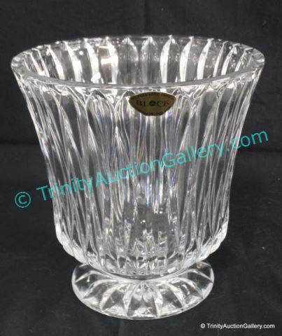 Appraisal: Block Crystal Pedestal Champagne or Wine Chiller Still has the