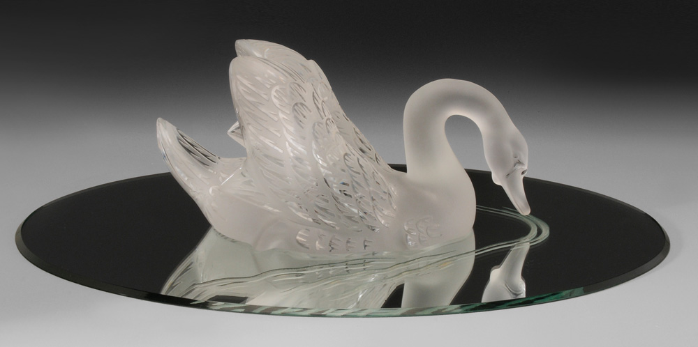 Appraisal: Lalique Frosted and Clear Glass Cygne Swan French late th