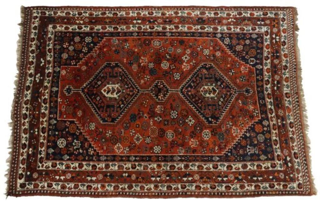 Appraisal: Hand-tied Persian rug approx ' l ' w