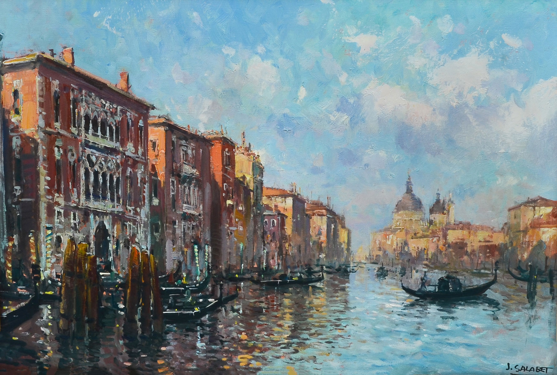 Appraisal: SALABET Jean French - Grand Canal Venice Oil Canvas ''