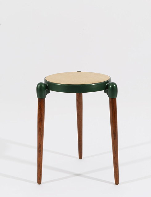 Appraisal: Gerald Summers British - Stool designed ash and painted metalthe