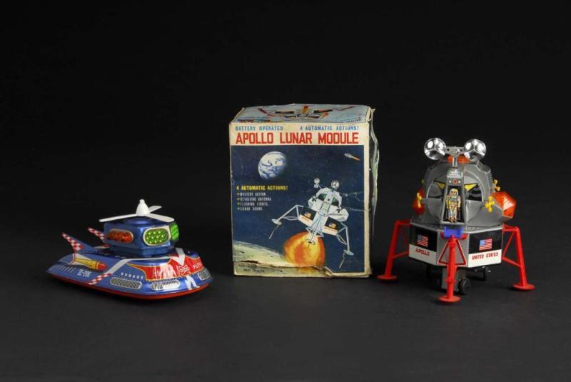 Appraisal: Lot of Space Battery-Operated Toys Description Japanese Metal and plastic