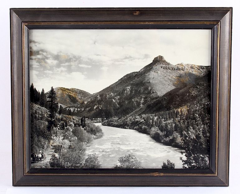 Appraisal: Original Schlechten Photograph of Gallatin River For your consideration from