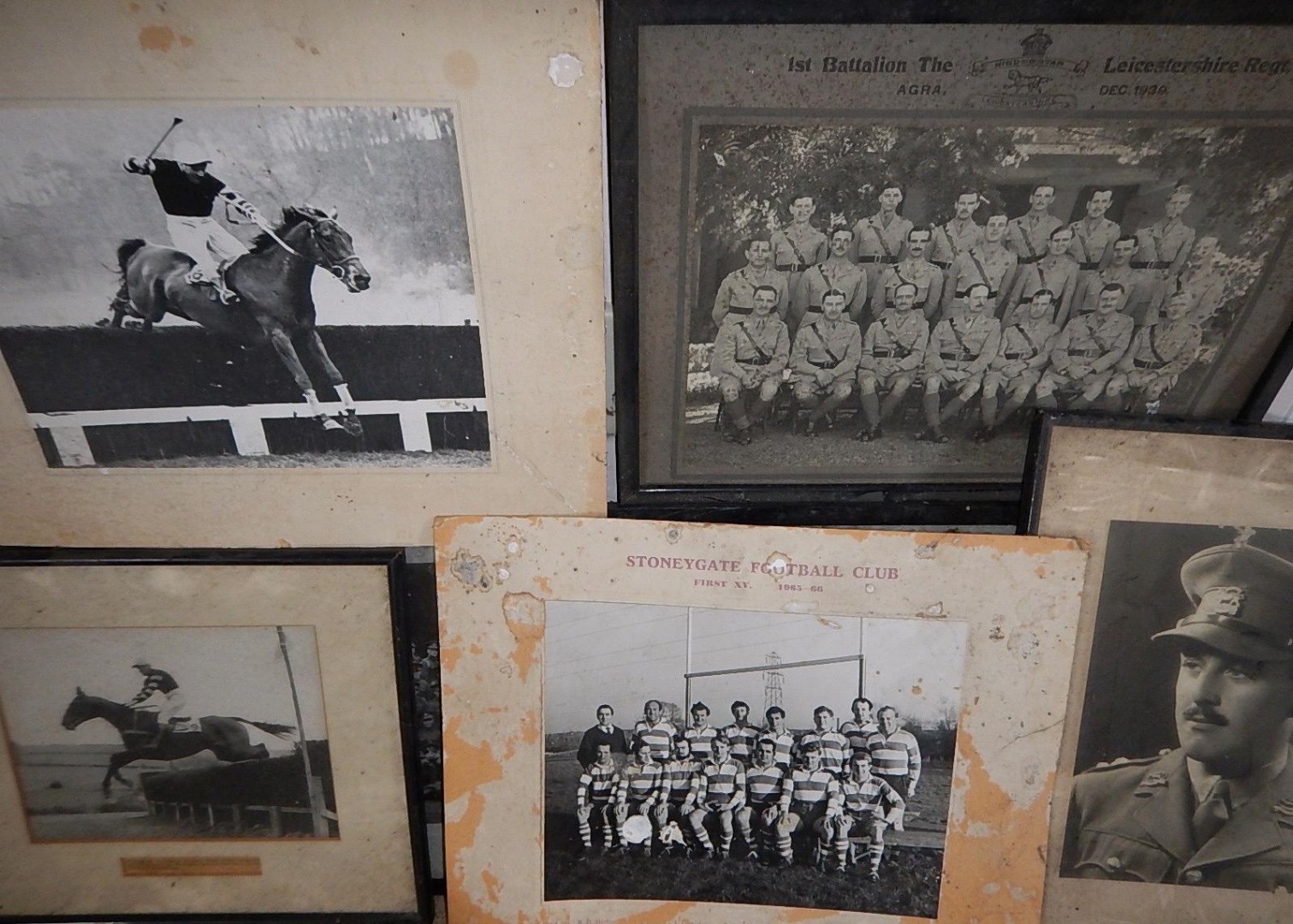 Appraisal: Three military photographs including the st Battalion of The Leceistershire