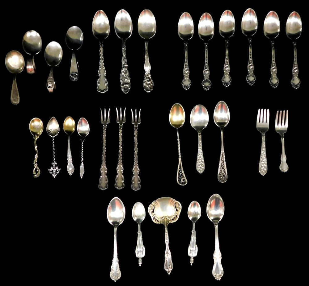 Appraisal: STERLING R Wallace Whiting etc thirty pieces of elaborately designed