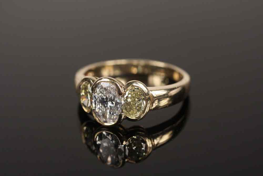 Appraisal: LADY'S RING - One Handmade K Yellow Gold and Stone