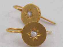 Appraisal: A pair of yellow metal tests carat gold earrings approx