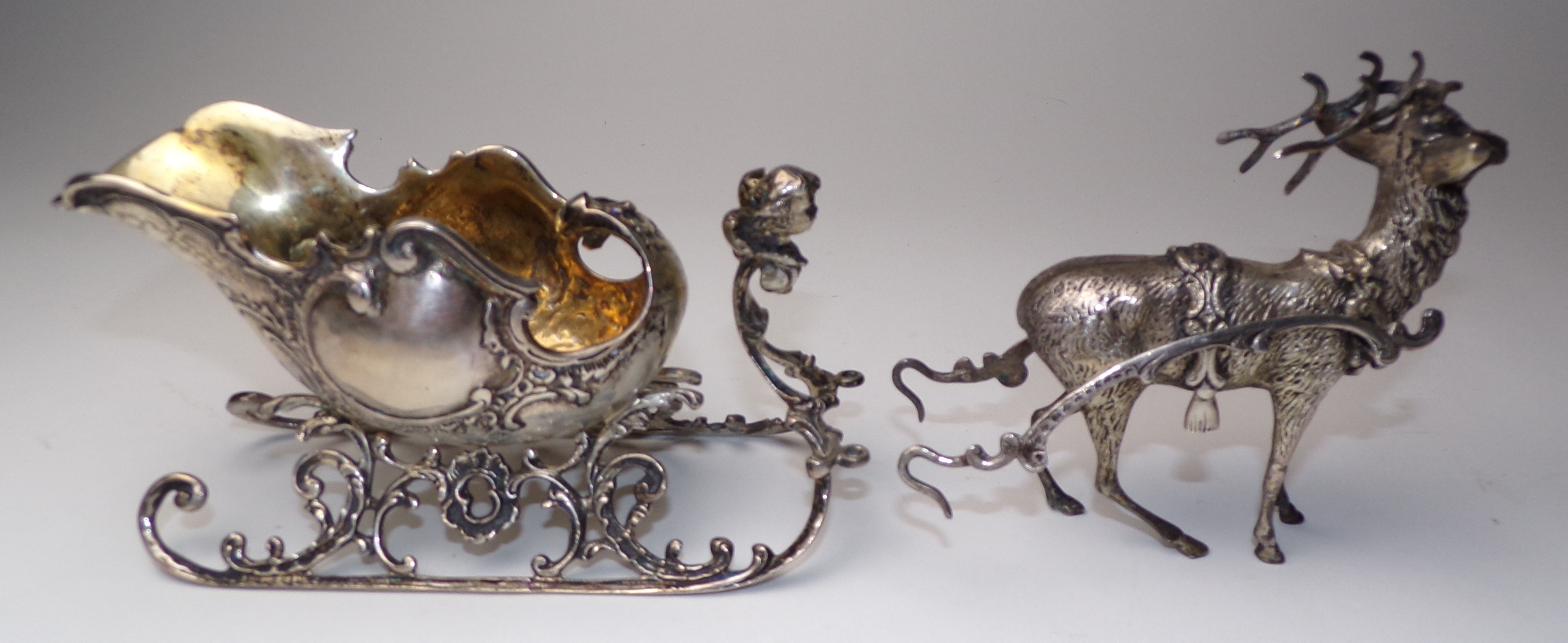 Appraisal: German silver sweet meat bowl in the form of a