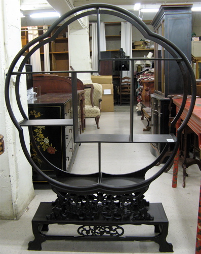 Appraisal: CHINESE HONGMU ETAGERE of circular form with five levels of