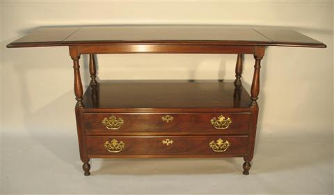 Appraisal: DREXEL FURNITURE DROP LEAF HALL TABLE BUFFET th century the