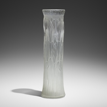 Appraisal: Tiffany Studios TALL ROCK CRYSTAL VASE WITH CROCUSES USA c