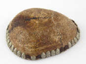 Appraisal: A Tibetan kapala skull bowl with white metal lining and