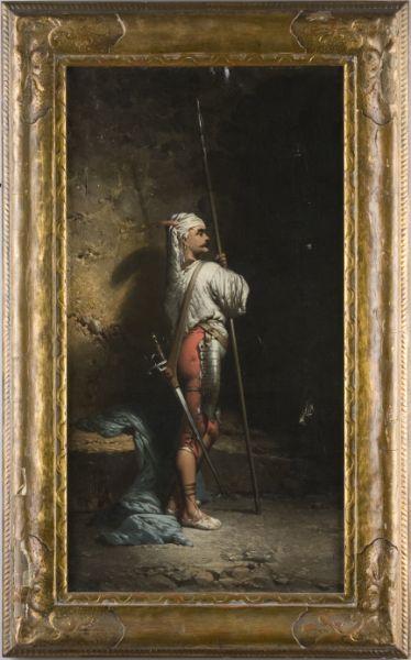 Appraisal: Alexandre-Gabriel Decamps Fr - oil on canvas artist's monogram at