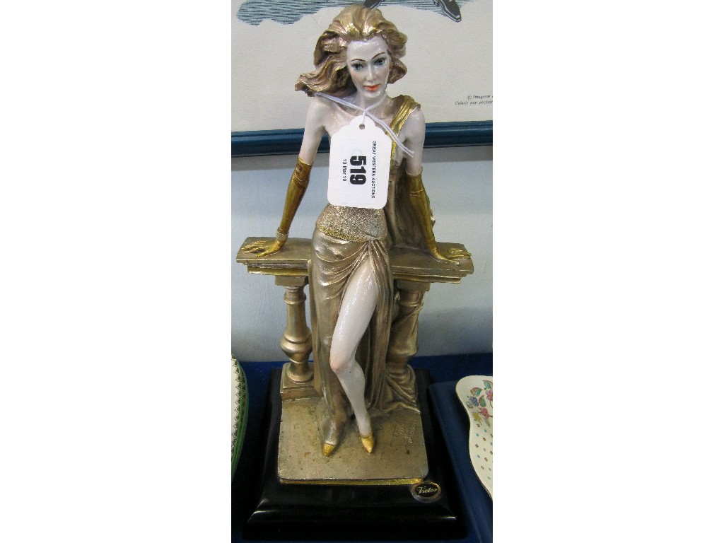 Appraisal: Deco style Italian figure of a woman