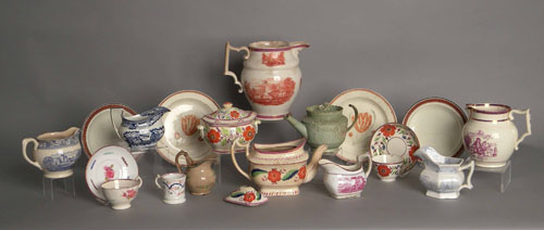 Appraisal: Group of creamware and Staffordshire th c