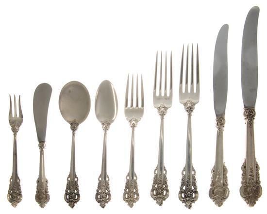 Appraisal: n American Sterling Silver Flatware Service for Twelve Wallace in