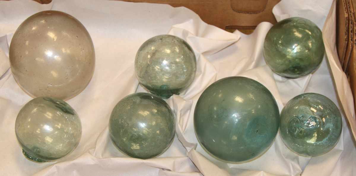 Appraisal: Japanese Glass Buoys Condition Very good Dimensions Max Dia ''E