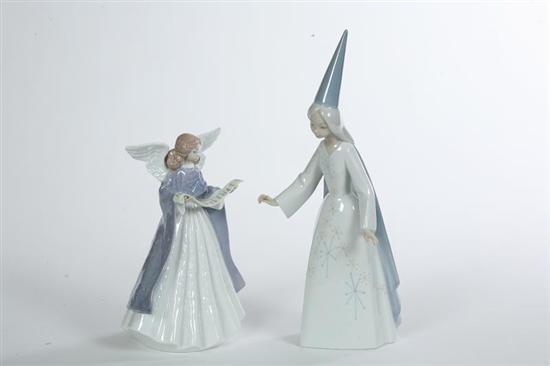 Appraisal: TWO LLADRO FIGURES Angel Tree Topper h And Hada Fairy