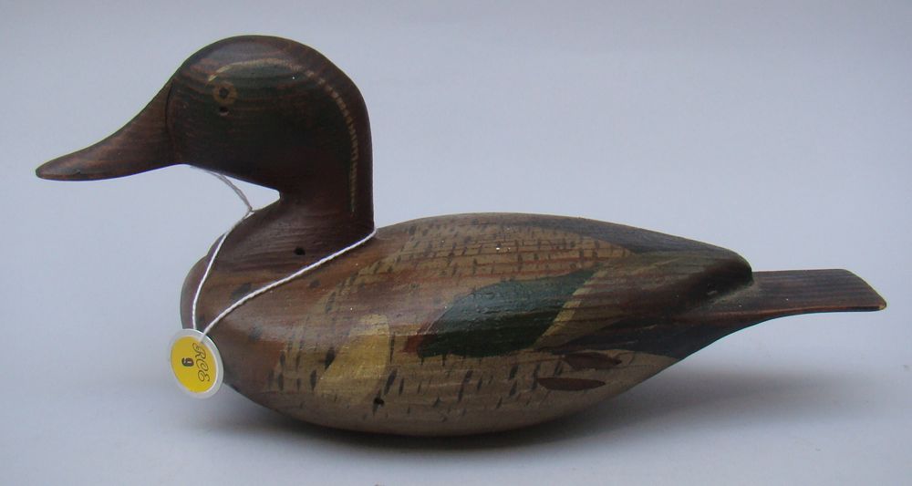 Appraisal: GREEN-WINGED TEAL DRAKE DECOY By T J Hooker Branded on