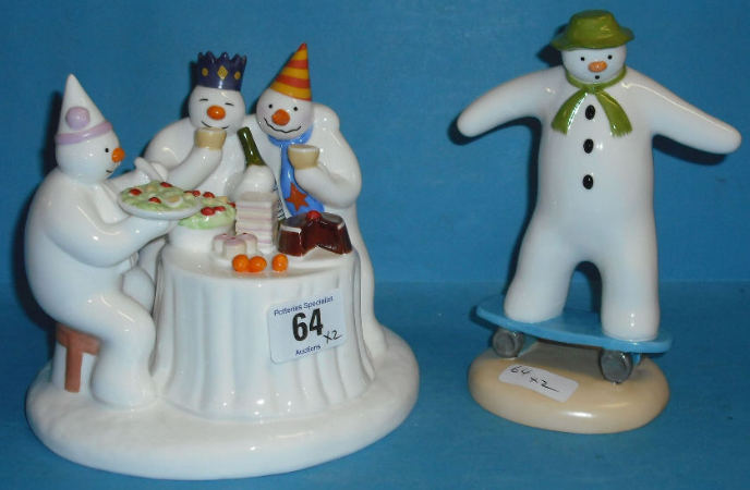 Appraisal: Coalport Snowman Figures The Merry Trio Guild Exclusive And Balancing