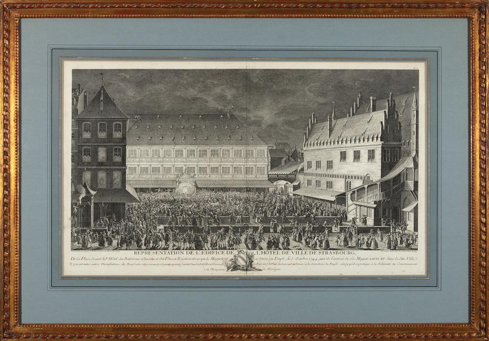 Appraisal: Johann Martin Weiss French - double-page engravings from Repr sentation