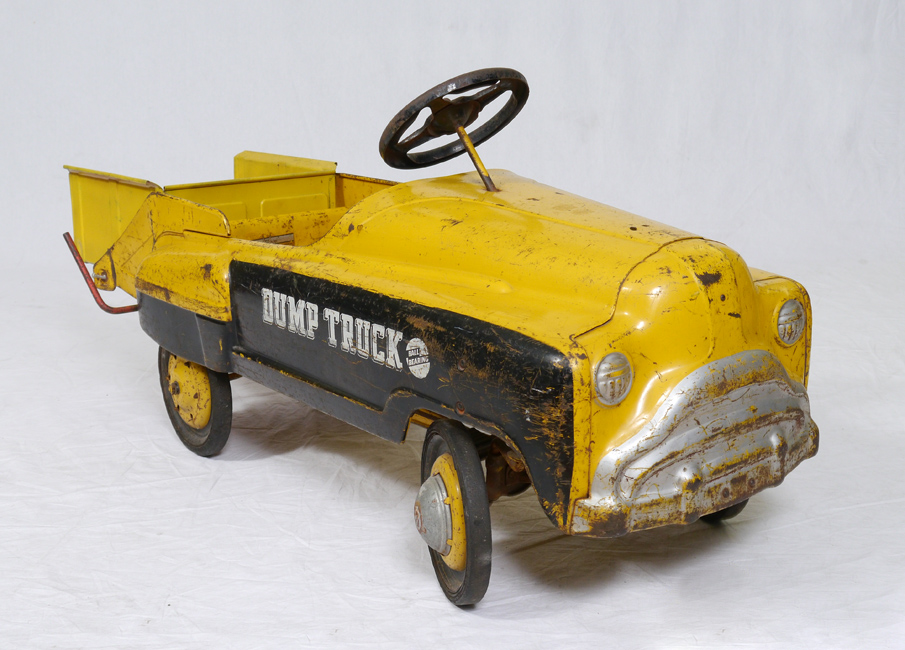 Appraisal: 's SAD FACE MURRAY PEDAL CAR DUMP TRUCK Original pedal