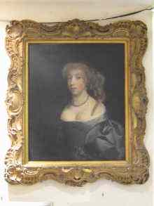 Appraisal: A th century oil on canvas portrait of a lady