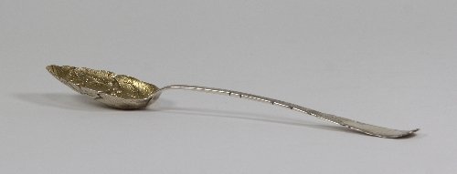 Appraisal: A George III silver berry spoon Charles Dalgleish Edinburgh the