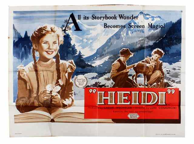 Appraisal: HEIDI United Artists adventure starring Elsbeth Sigmund British quad x