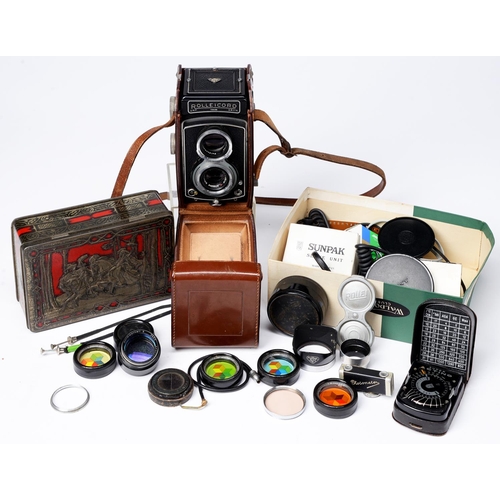 Appraisal: A Rolleicord twin lens reflex camera with Xenar mm f