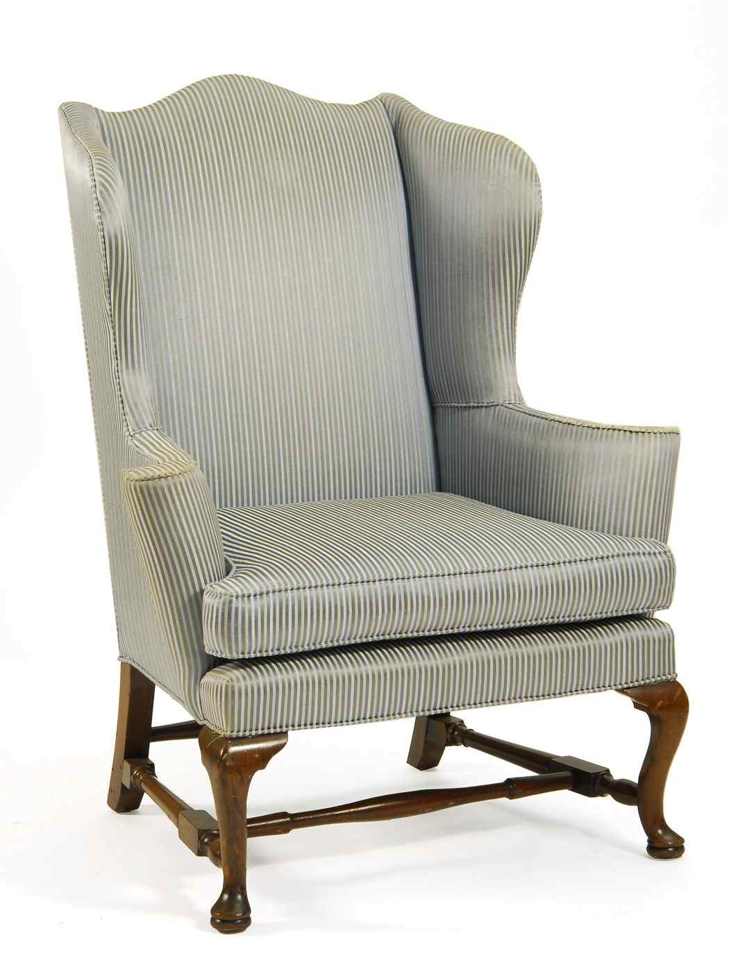 Appraisal: KITTINGER QUEEN ANNE-STYLE WING CHAIRIn a Massachusetts mid- th Century