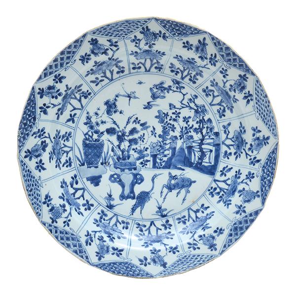 Appraisal: A CHINESE BLUE AND WHITE EXPORT CHARGER KANGXI MARK TO