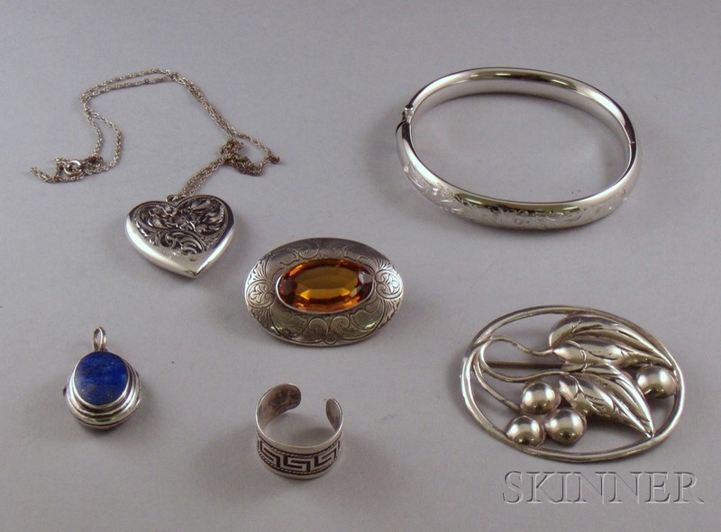 Appraisal: Small Group of Sterling Silver Jewelry including an Arts Crafts