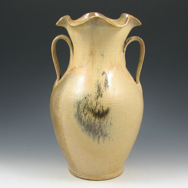 Appraisal: A R Cole Attributed Handled Vase w Rutile Glaze Southern